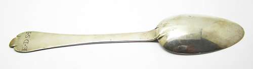 Antique Silver Trefid Spoon Initialed