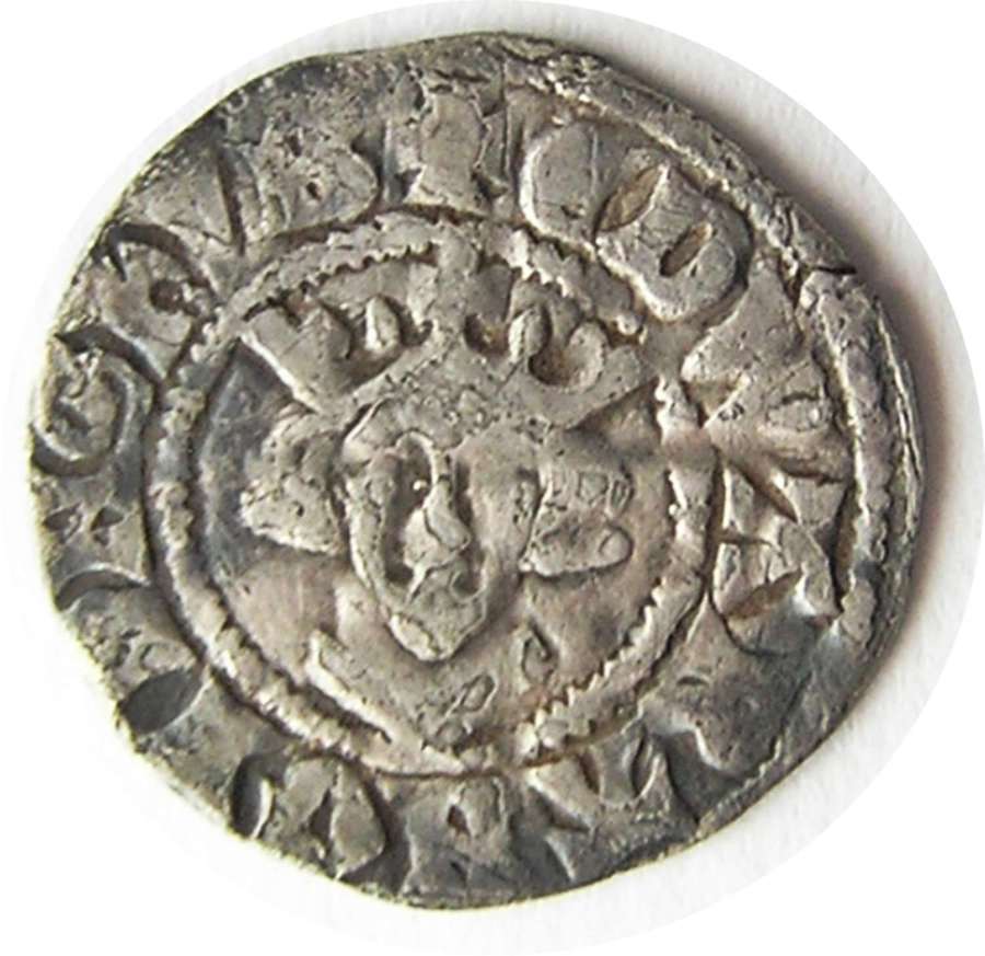 Medieval England King Edward Silver Penny class 9b Bury St. Edmunds