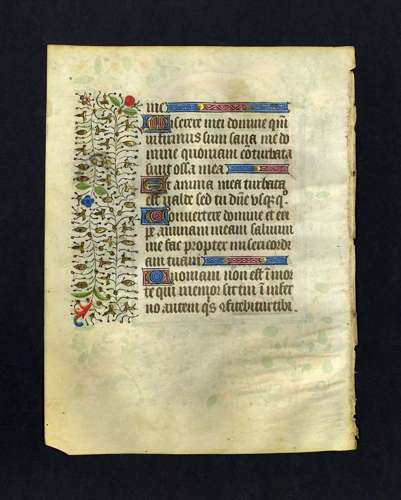 Workshop of the Bedford Master Psalm 6 Book of Hours Rouen