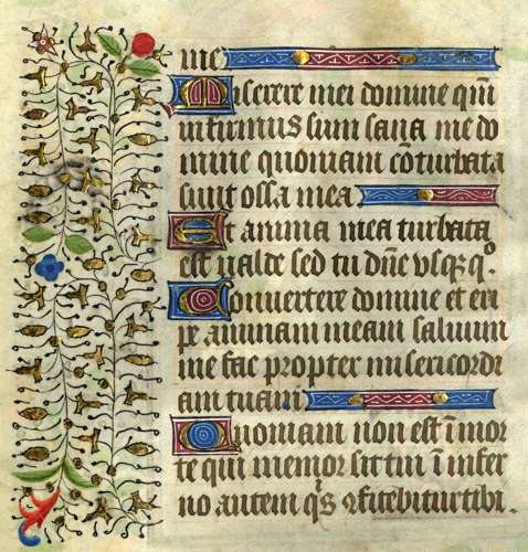 Workshop of the Bedford Master Psalm 6 Book of Hours Rouen
