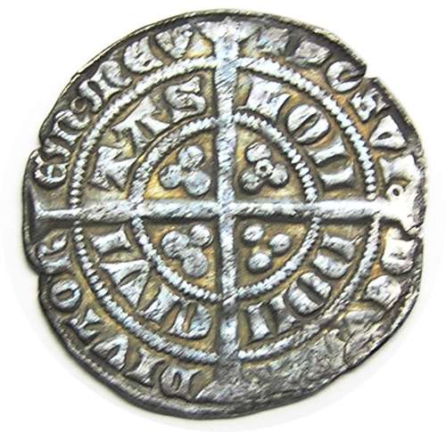 Medieval England silver groat of king Edward III London