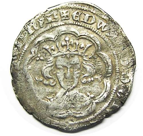 Medieval England silver groat of king Edward III London