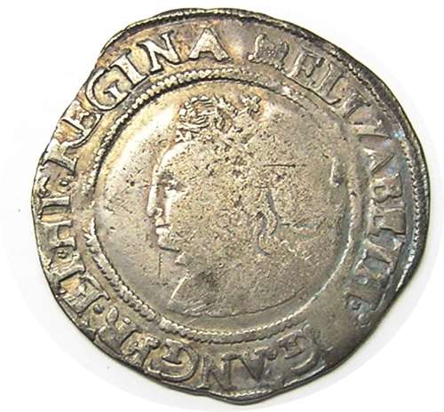 Queen Elizabeth I Tudor Silver Sixpence