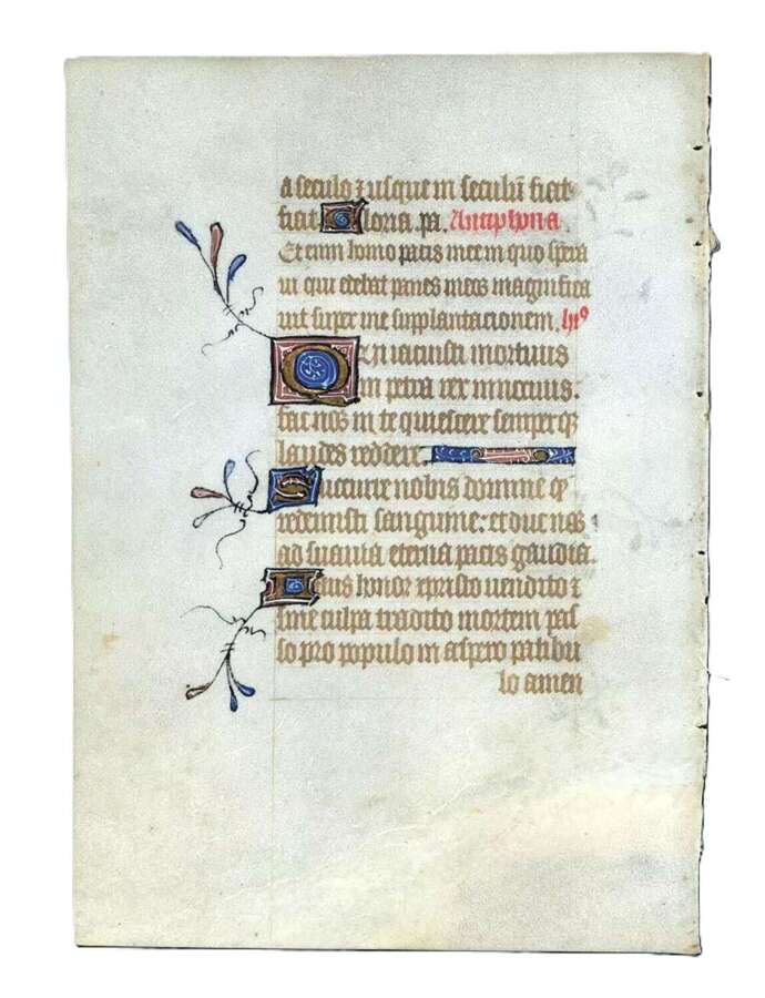 Medieval Illuminated Psalter with Psalm 41