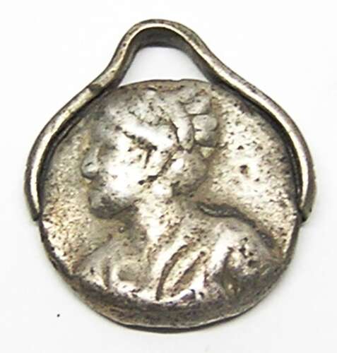 Ancient Roman Silver Amulet of Mercury / Hermes