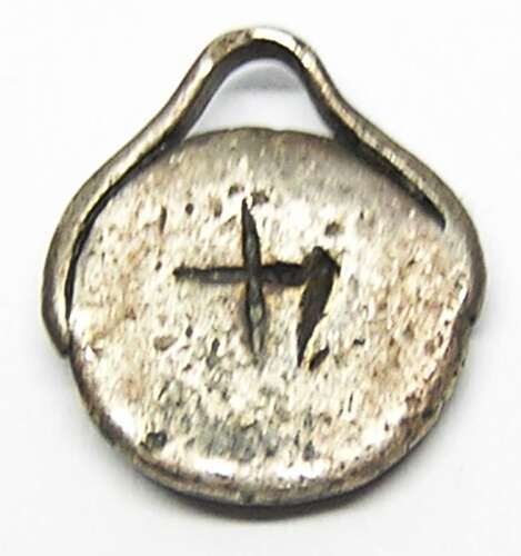 Ancient Roman Silver Amulet of Mercury / Hermes