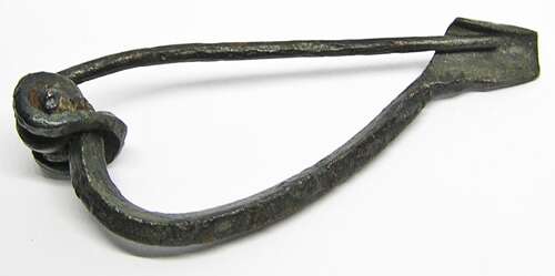 Intact Ancient British Iron Age Celtic La Tene III Bow Brooch
