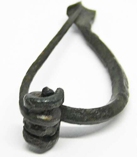 Intact Ancient British Iron Age Celtic La Tene III Bow Brooch