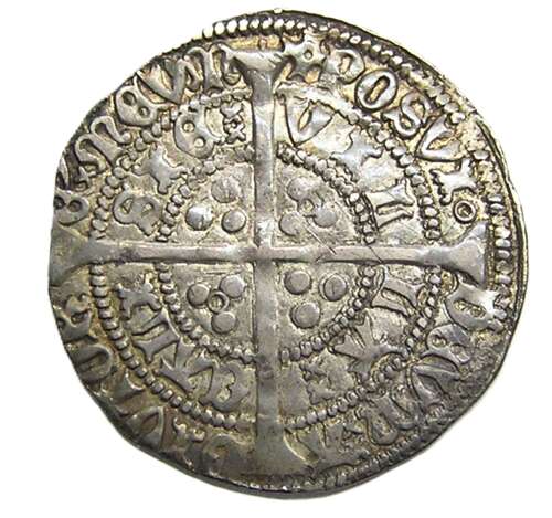 Medieval silver groat of king Henry VI Calais Anglo-Gallic
