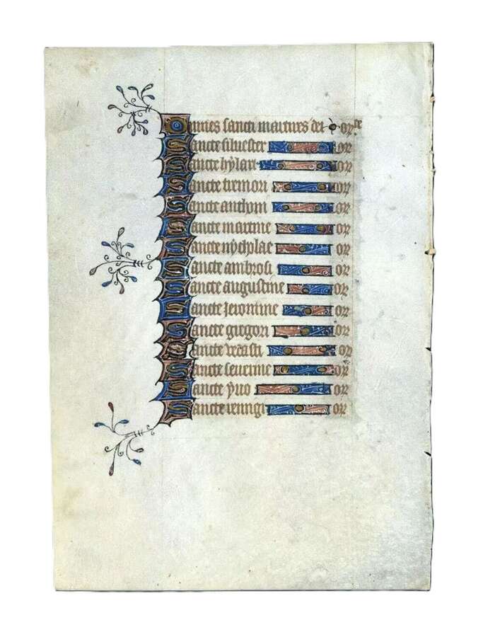 Medieval Illuminated Psalter with the Litany of Saints