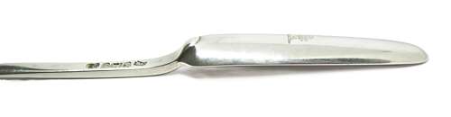 Georgian silver marrow scoop by Richard Crossley London 1785 Wheatsheaf Crest