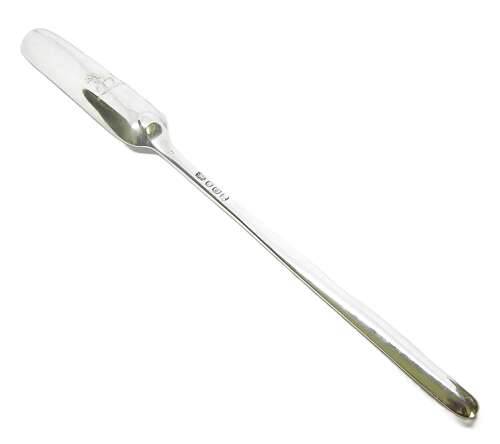 Georgian silver crested marrow scoop London 1789 East family