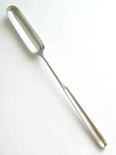 Georgian silver crested marrow scoop London 1789 East family