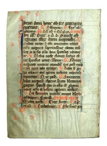 Medieval Illuminated Psalter Vellum