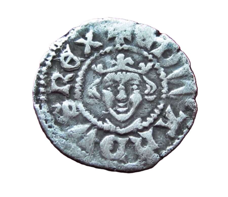 Medieval England King Edward III Silver Farthing 3rd coinage; London