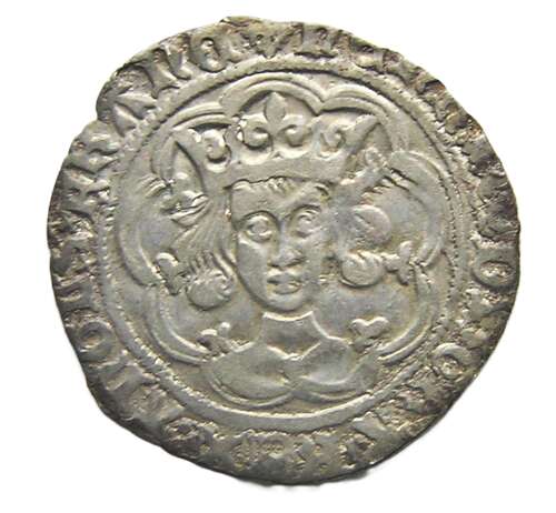 Medieval silver groat of king Henry VI London Leaf-Trefoil Issue