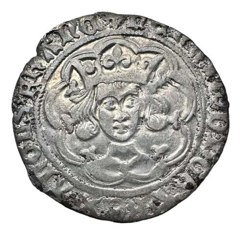 Medieval silver groat of king Henry VI London Leaf-Trefoil Issue