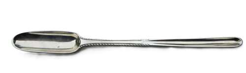 Georgian silver crested marrow scoop George III by John Lamb of London