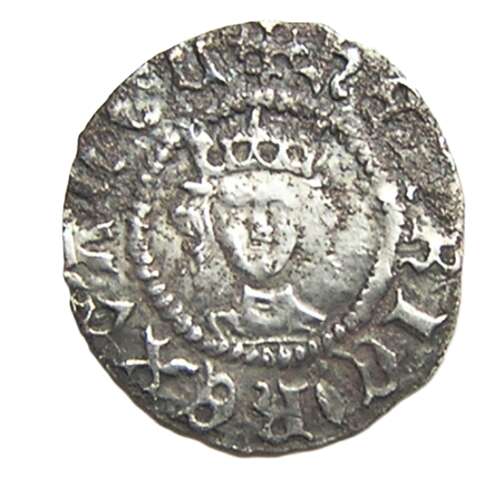 Medieval silverMedieval silver hal halfpenny of king Henry VI pinecone-mascle issue Calais