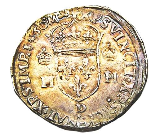 France Scotland: Francis II & Mary Queen of Scots silver Teston
