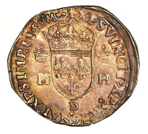 France Scotland: Francis II & Mary Queen of Scots silver Teston