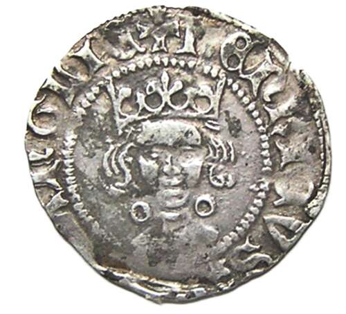 Medieval silver penny of king Henry VI Calais Annulet Issue