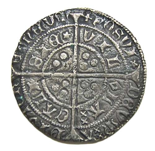 Medieval silver groat of king Henry VI Calais Rosette-Mascle Issue. Calais Mint.
