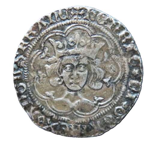 Medieval silver groat of king Henry VI Calais Rosette-Mascle Issue. Calais Mint.