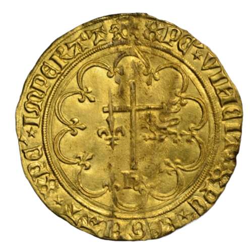 Medieval Anglo-Gallic Gold Salut d'Or. Le Mans mint Henry VI