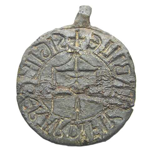 Medieval English lead seal ensign Knight Templar Standard London RARE