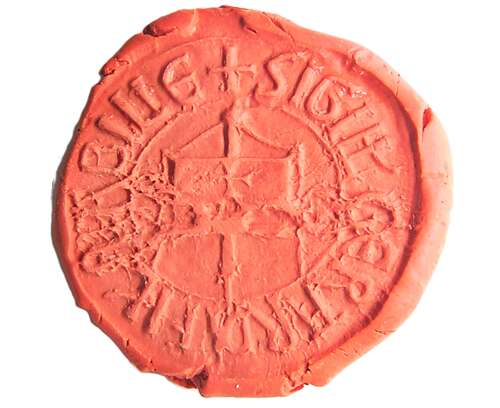 Medieval English lead seal ensign Knight Templar Standard London RARE
