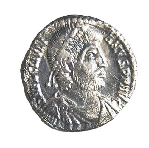 Ancient Roman Silver Siliqua of Julian II Struck at Arles, France