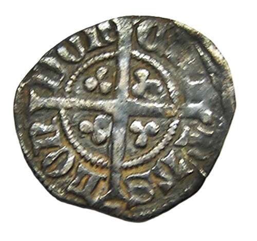Medieval England King Edward III Silver Halfpenny Florin Coinage