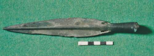 Middle Bronze Age basal-looped Spearhead (Taunton Phase) from Tal y Bont, Merioneth
