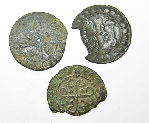 3 Medieval English Jetton Reckoning Counters unresearched detector finds