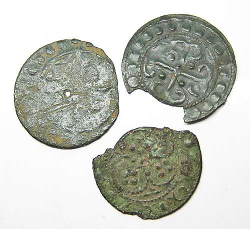 3 Medieval English Jetton Reckoning Counters unresearched detector finds