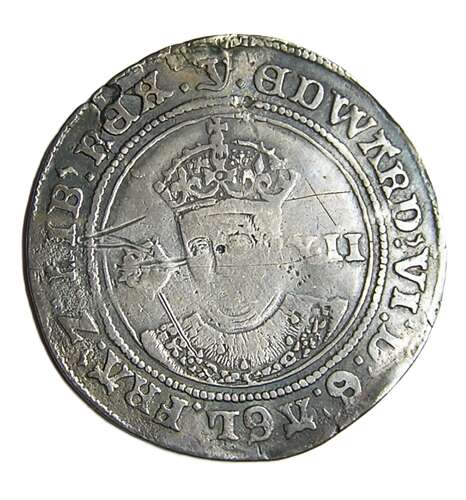Tudor Shilling of King Edward VI Fine Silver Issue