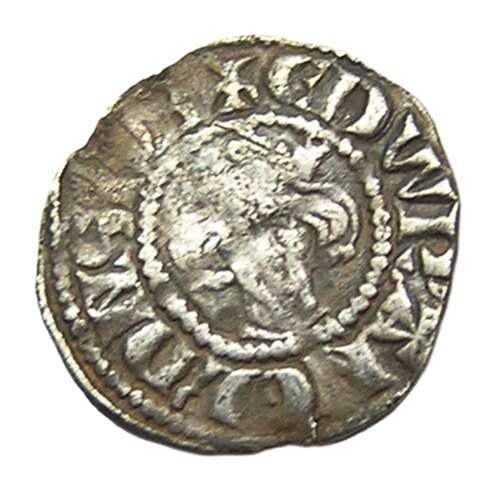 Medieval England King Edward Ist Silver Halfpenny of Newcastle Class 3e