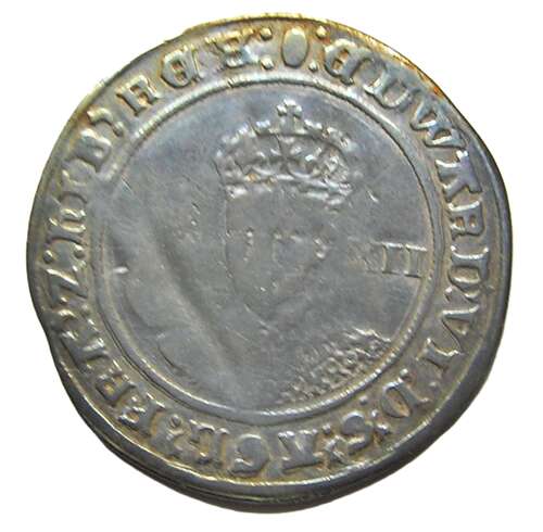 Tudor Shilling of King Edward VI Fine Silver Issue Tun