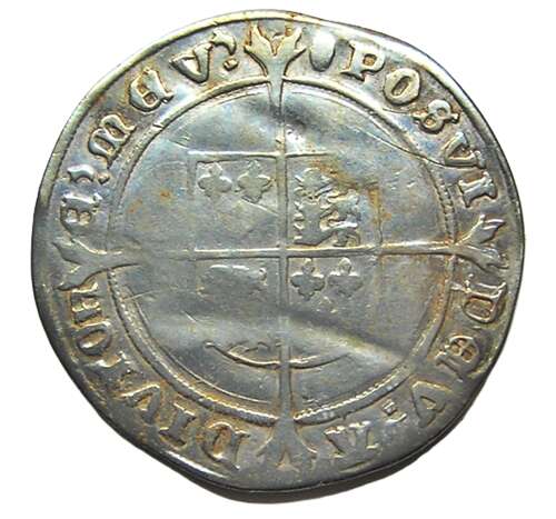 Tudor Shilling of King Edward VI Fine Silver Issue Tun
