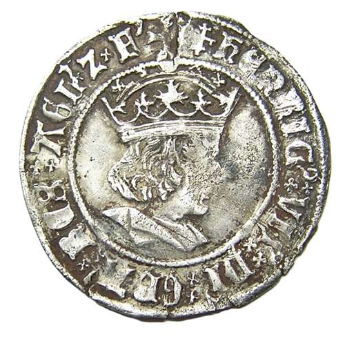 Tudor King Henry VII Silver Groat London Profile Issue mm cross-crosslet