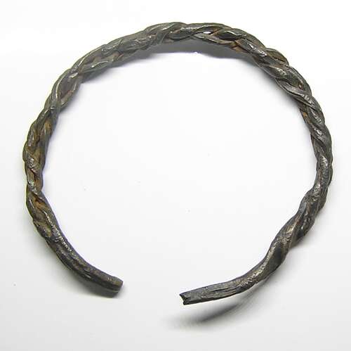 Scandinavian Viking silver braided childs bracelet