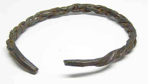 Scandinavian Viking silver braided childs bracelet