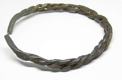 Scandinavian Viking silver braided childs bracelet