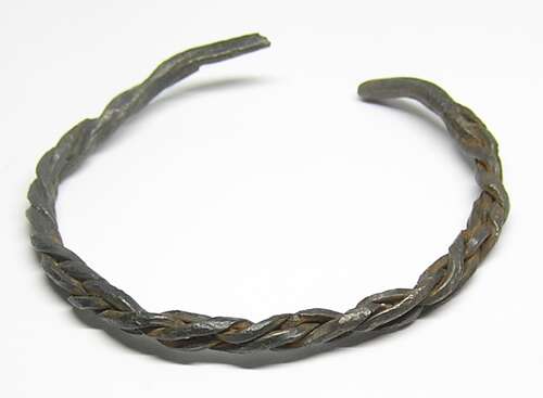 Scandinavian Viking silver braided childs bracelet