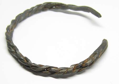 Scandinavian Viking silver braided childs bracelet