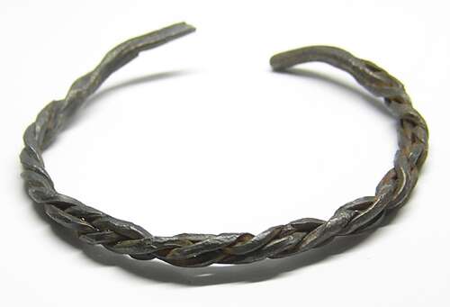 Scandinavian Viking silver braided childs bracelet