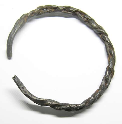 Scandinavian Viking silver braided childs bracelet