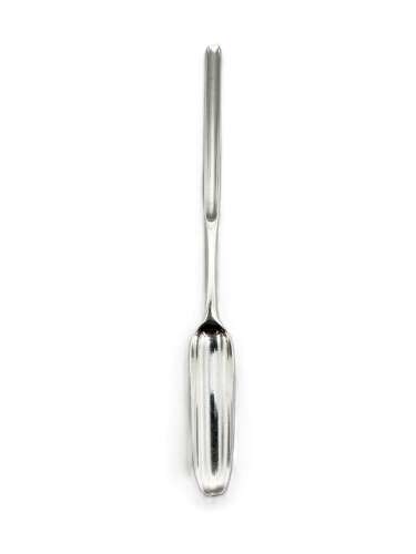 Georgian silver marrow scoop with the Earl of Egremont Crest
