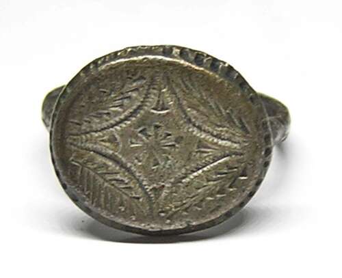 Early Medieval Scandinavian Viking silver signet ring